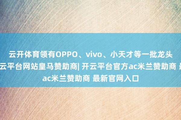 云开体育领有OPPO、vivo、小天才等一批龙头企业名目-开云平台网站皇马赞助商| 开云平台官方ac米兰赞助商 最新官网入口